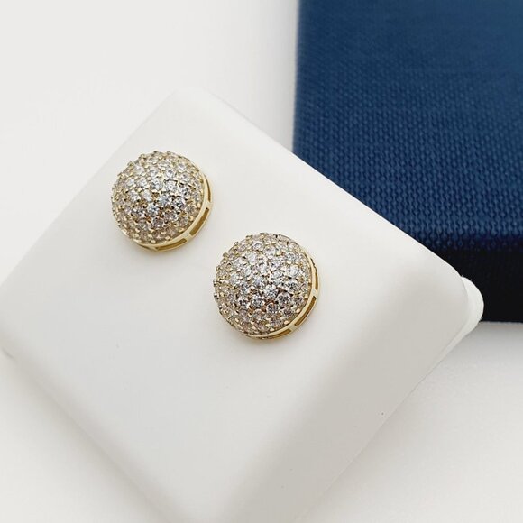 "14K Gold Plated Cubic Zircon Earrings, EVBRS464 - Picture 4 of 9